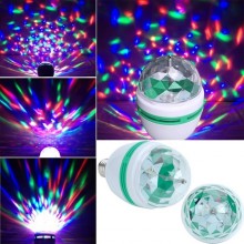 Bec rotativ disco Full Color LED mini party consum 3W