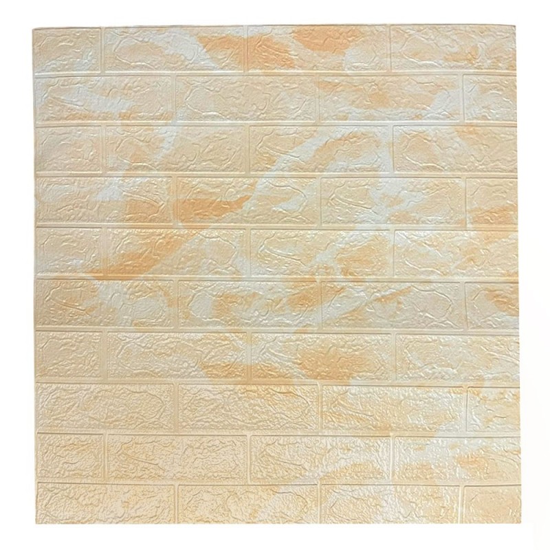 Tapet 3D Autoadeziv SIKS, Model Caramida in Relief, Pastel Orange, Design Modern, Rezistent la Apa, Usor de Curatat, Dimensiuni