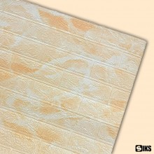 Tapet 3D Autoadeziv SIKS, Model Caramida in Relief, Pastel Orange, Design Modern, Rezistent la Apa, Usor de Curatat, Dimensiuni