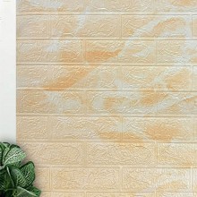 Tapet 3D Autoadeziv SIKS, Model Caramida in Relief, Pastel Orange, Design Modern, Rezistent la Apa, Usor de Curatat, Dimensiuni